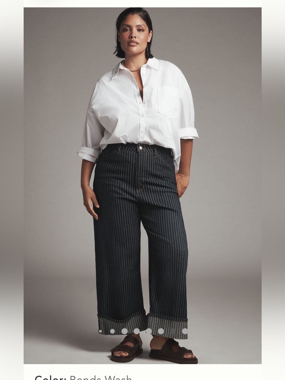 Kayden High Rise Railroad Stripe Carpenter Barrel Jeans by Pilcro Size 31P - Picture 5 of 7